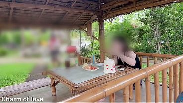 Ngentot Di Luar Sama Bule Thailand, Basah Kuyup Nungguin Kontol Besar.