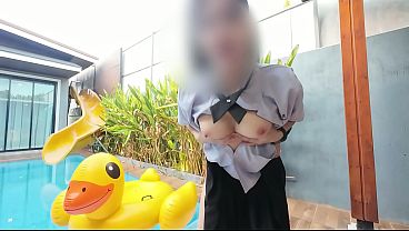 Ninewthai เย็ดกะหรี่ทรงซ้อ ริมสระ Pool Villa Xxx หีแม่งโคตรน่าเย็ด โดนควยเสี่ยเสียบหีมิดด้ามร้องลั่น