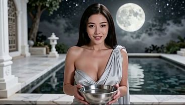 Xinyi’s Telanjang, Creampie Di Kuil Bulannya